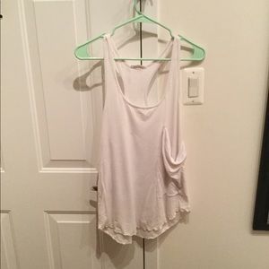 White Charlotte Russe Tank w/ large pocket